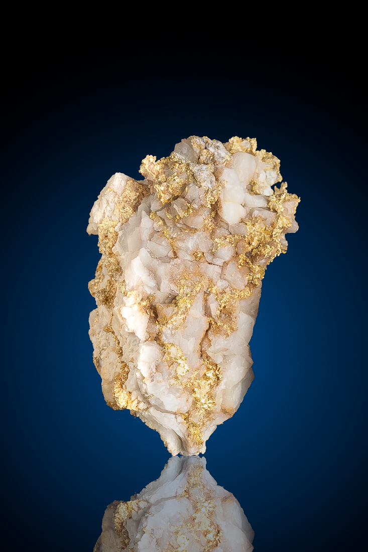 (image for) Chunky Elongated Gold and Quartz Specimen - California